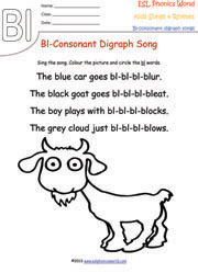 bl-consonant-digraph-song-worksheet
